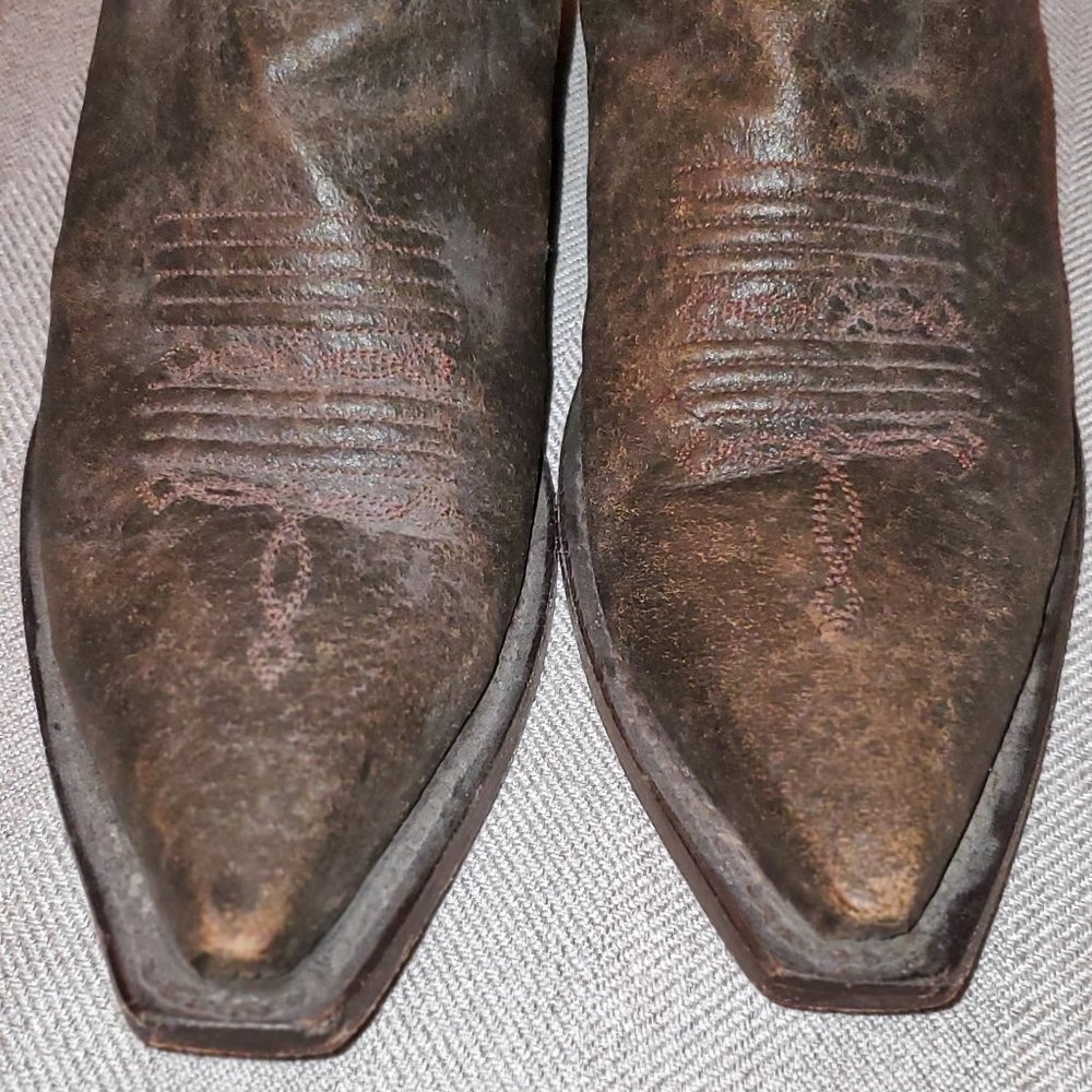 Macie Bean Leopard Cowgirl Boots - Picture 2 of 8